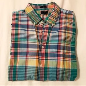 J. Crew Men's Slim Fit Summer Plaid Button Down
